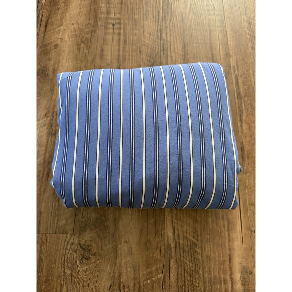 Ralph Lauren Home Blue & White Stripe Cotton Duvet Cover Full/Queen 93X96 Coast